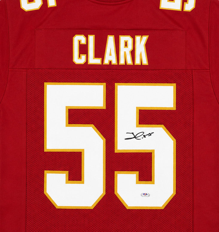 Kansas City Chiefs Frank Clark Autographed Red Jersey PSA/DNA Stock #267045