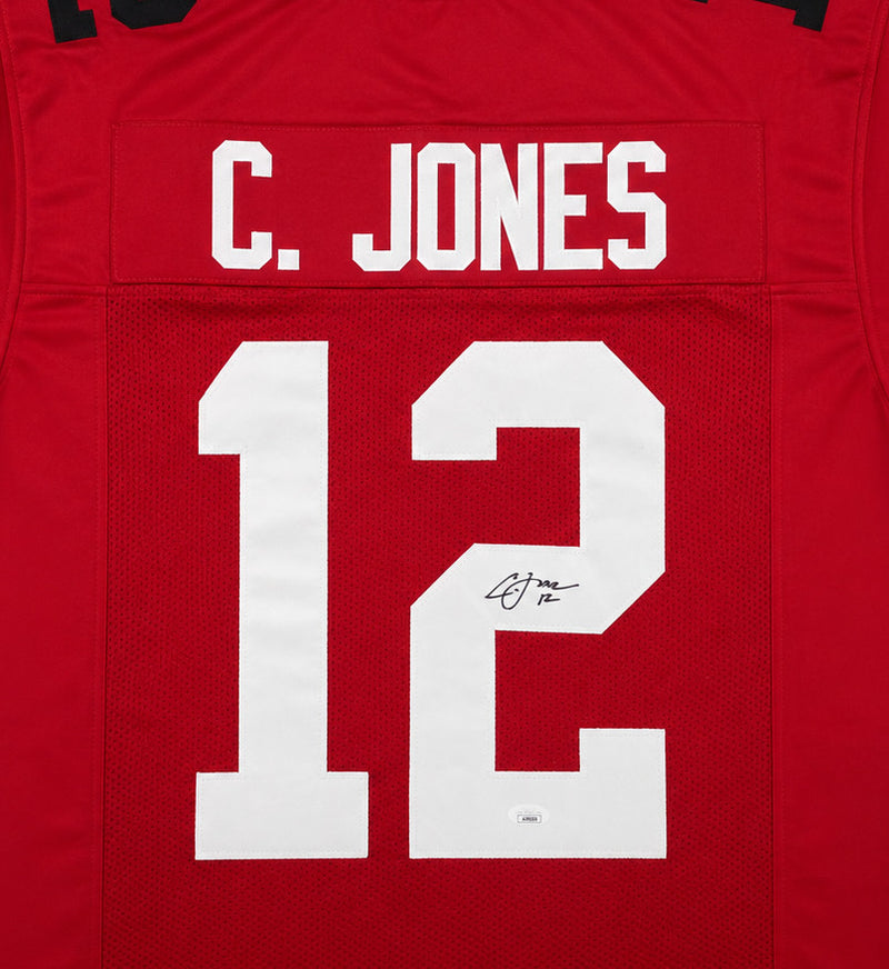 Ohio State Buckeyes Cardale Jones Autographed Red Jersey JSA Stock #267061