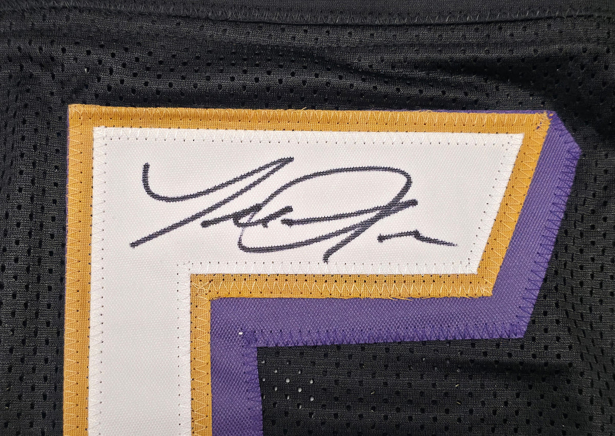 Baltimore Ravens Terrell Suggs Autographed Black Jersey Beckett BAS Witness Stock #267048