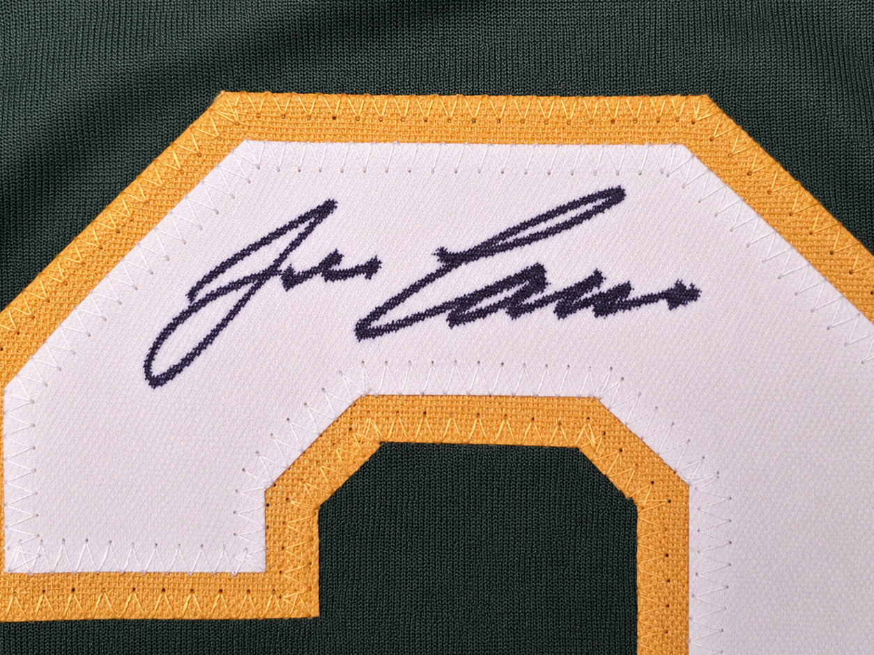 Oakland A's Jose Canseco Autographed Green Jersey Beckett BAS Witness Stock #267074