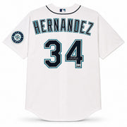 Seattle Mariners Felix Hernandez Autographed White Nike Jersey Size XXL Beckett BAS Witness Stock #266585