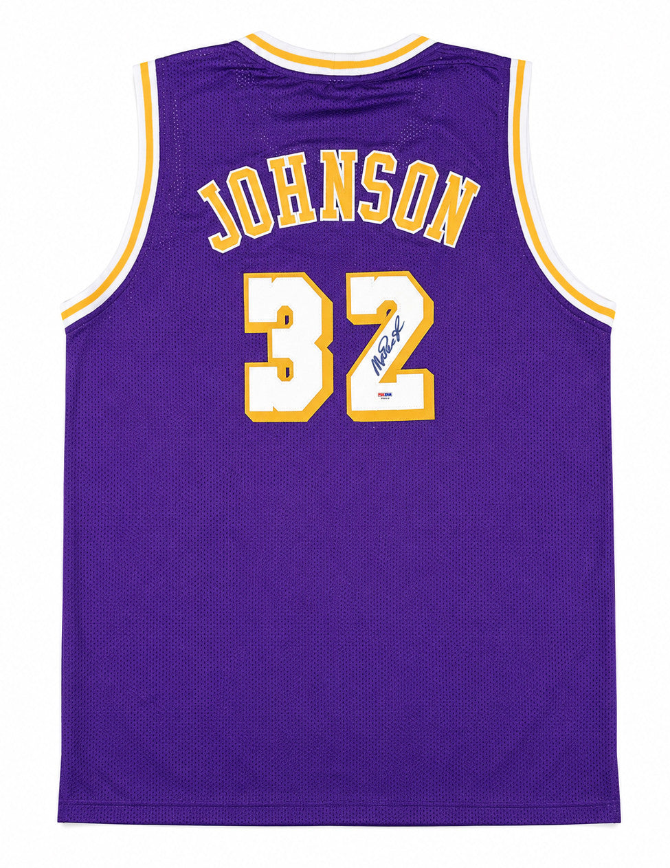 Los Angeles Lakers Magic Johnson Autographed Purple Jersey PSA/DNA Stock #267057
