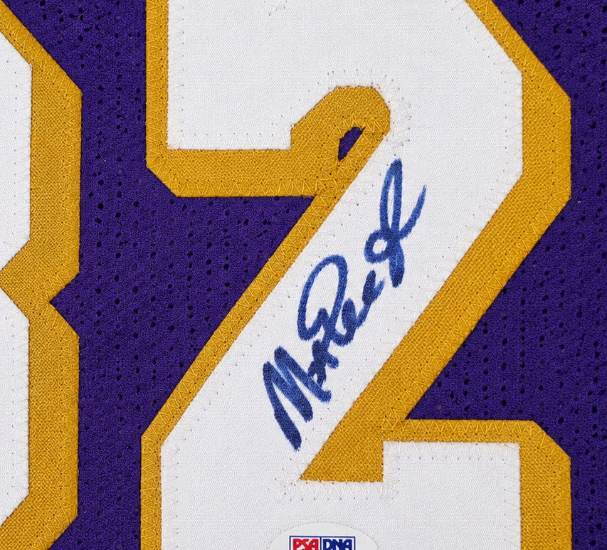 Los Angeles Lakers Magic Johnson Autographed Purple Jersey PSA/DNA Stock #267057