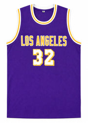 Los Angeles Lakers Magic Johnson Autographed Purple Jersey PSA/DNA Stock #267057
