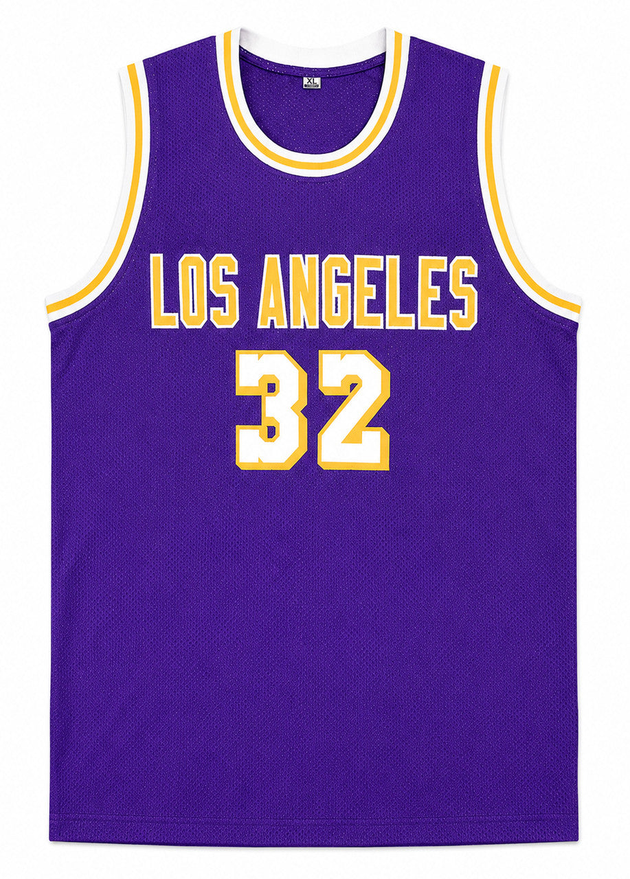 Los Angeles Lakers Magic Johnson Autographed Purple Jersey PSA/DNA Stock #267057