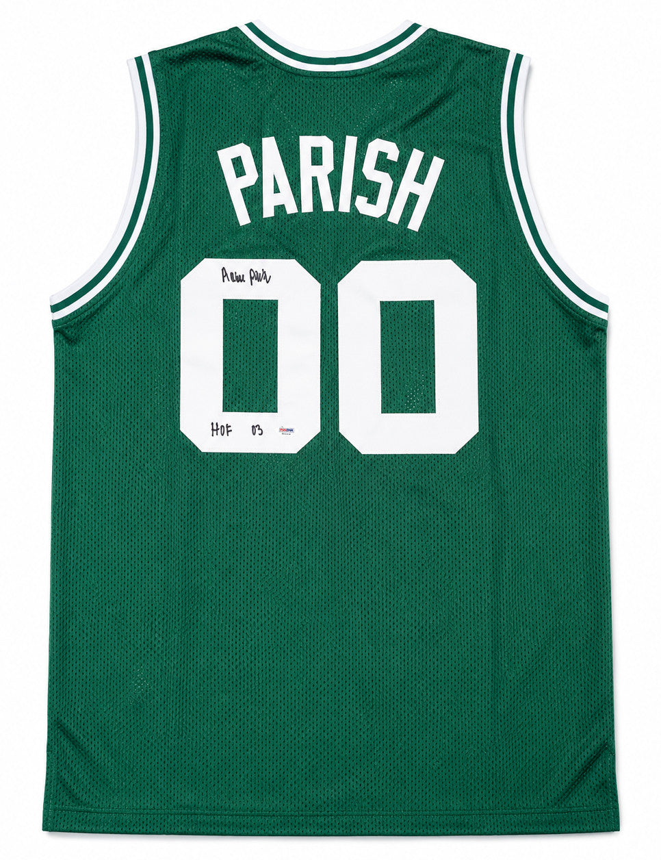 Boston Celtics Robert Parish Autographed Green Jersey "HOF 03" JSA Stock #267058