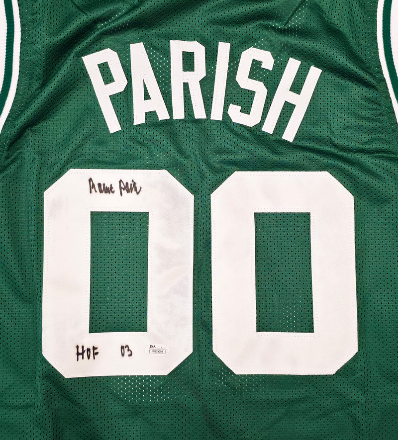 Boston Celtics Robert Parish Autographed Green Jersey "HOF 03" JSA Stock #267058