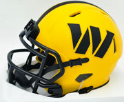 Mike Sainristil Autographed Washington Commanders Rave Yellow Speed Mini Helmet Beckett BAS QR Stock #267260
