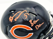 Brian Urlacher Autographed Chicago Bears Blue Speed Mini Helmet "Bear Down" Beckett BAS Witness Stock #267313