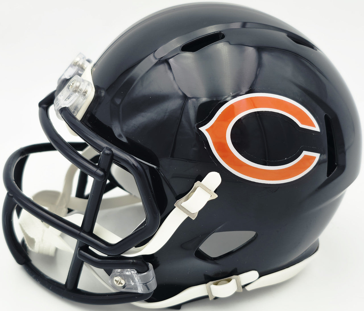 Brian Urlacher Autographed Chicago Bears Blue Speed Mini Helmet "Bear Down" Beckett BAS Witness Stock #267313