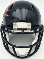 Brian Urlacher Autographed Chicago Bears Blue Speed Mini Helmet "Bear Down" Beckett BAS Witness Stock #267313