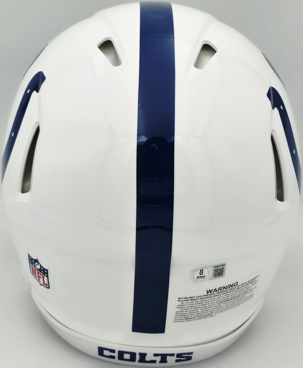 Reggie Wayne Autographed Indianapolis Colts White 2020 Alternate Full Size Speed Authentic Helmet Beckett BAS Witness Stock #267307