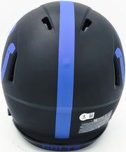 Reggie Wayne Autographed Indianapolis Colts Eclipse Black Full Size Speed Authentic Helmet Beckett BAS Witness Stock #267308