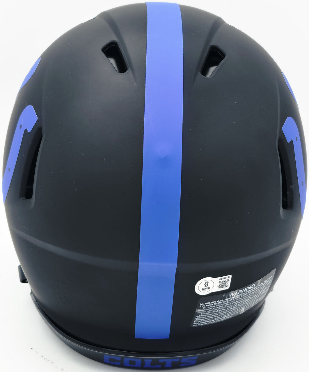 Reggie Wayne Autographed Indianapolis Colts Eclipse Black Full Size Speed Authentic Helmet Beckett BAS Witness Stock #267308