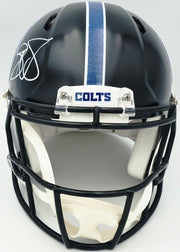 Reggie Wayne Autographed Indianapolis Colts Black 2023 Alternate Full Size Speed Authentic Helmet Beckett BAS Witness Stock #267310