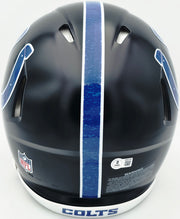 Reggie Wayne Autographed Indianapolis Colts Black 2023 Alternate Full Size Speed Authentic Helmet Beckett BAS Witness Stock #267310
