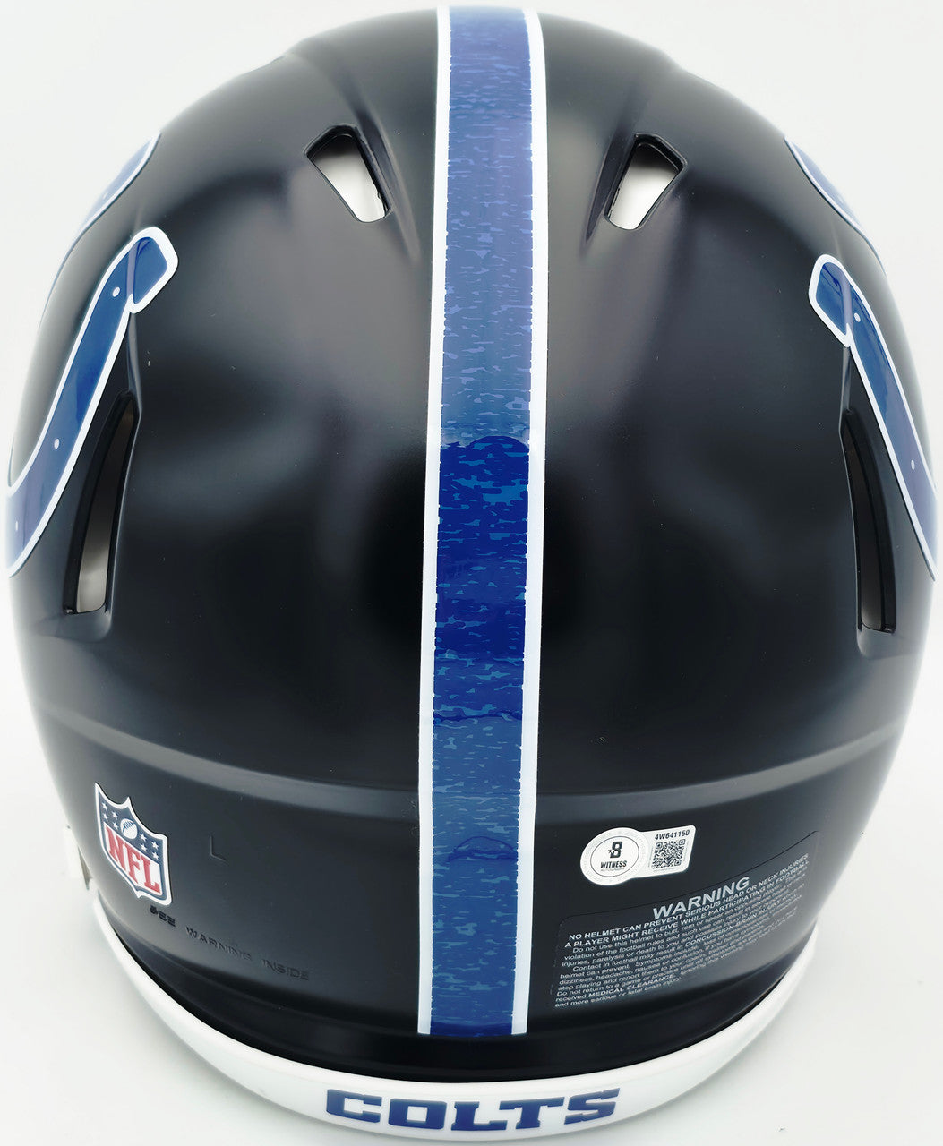 Reggie Wayne Autographed Indianapolis Colts Black 2023 Alternate Full Size Speed Authentic Helmet Beckett BAS Witness Stock #267310