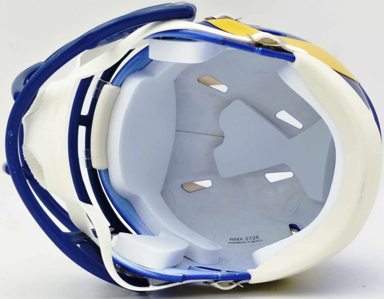 Marshall Faulk Autographed St. Louis Rams Blue Speed Mini Helmet JSA Witness Stock #267311