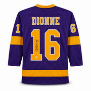 Los Angeles Kings Marcel Dionne Autographed Purple Jersey "HOF 92" JSA Stock #267060