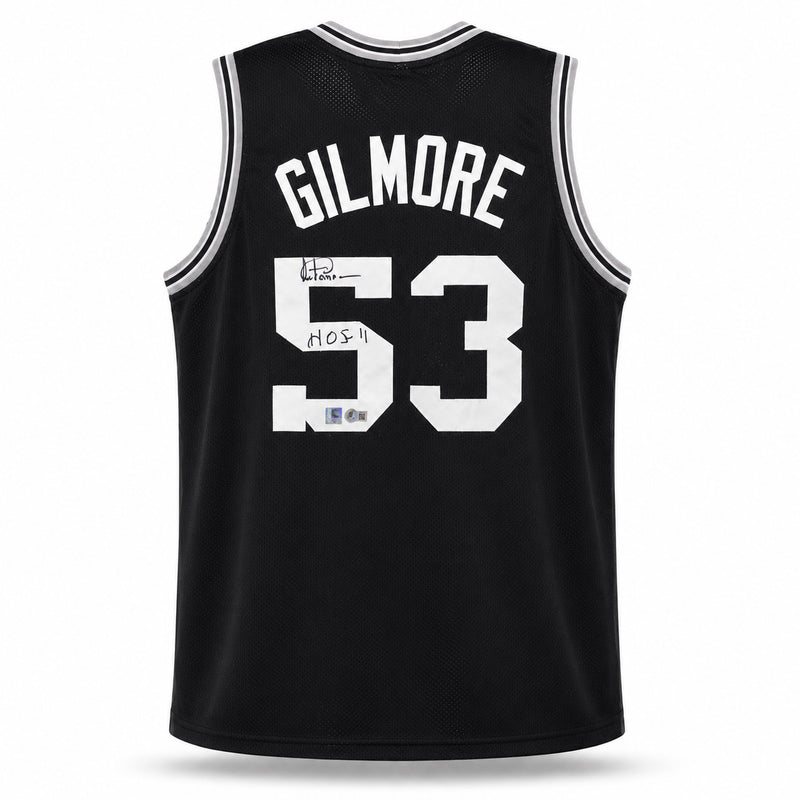 San Antonio Spurs Artis Gilmore Autographed Black Jersey "HOF-11" Beckett BAS QR Stock #267059