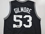 San Antonio Spurs Artis Gilmore Autographed Black Jersey "HOF-11" Beckett BAS QR Stock #267059