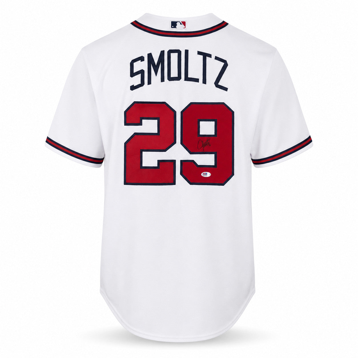 Atlanta Braves John Smoltz Autographed White Nike Jersey Size XL PSA/DNA Stock #266282