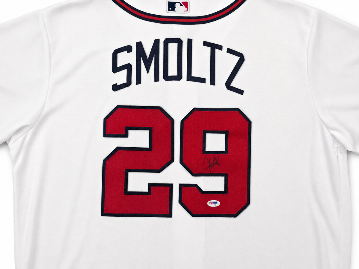 Atlanta Braves John Smoltz Autographed White Nike Jersey Size XL PSA/DNA Stock #266282