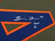 Chicago Bears Brian Urlacher Autographed Camo Green Jersey "HOF 18" Beckett BAS Witness Stock #265935