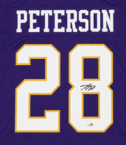 Minnesota Vikings Adrian Peterson Autographed Purple Jersey JSA Witness Stock #265941
