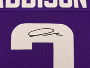 Minnesota Vikings Jordan Addison Autographed Purple Jersey Beckett BAS QR Stock #265945