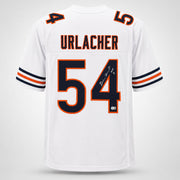 Chicago Bears Brian Urlacher Autographed White Jersey "HOF 18" Beckett BAS Witness Stock #265936