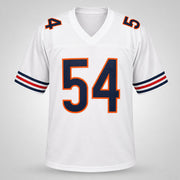 Chicago Bears Brian Urlacher Autographed White Jersey "HOF 18" Beckett BAS Witness Stock #265936