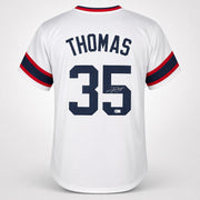 Chicago White Sox Frank Thomas Autographed White Jersey Beckett BAS QR Stock #265934