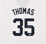 Chicago White Sox Frank Thomas Autographed White Jersey Beckett BAS QR Stock #265934