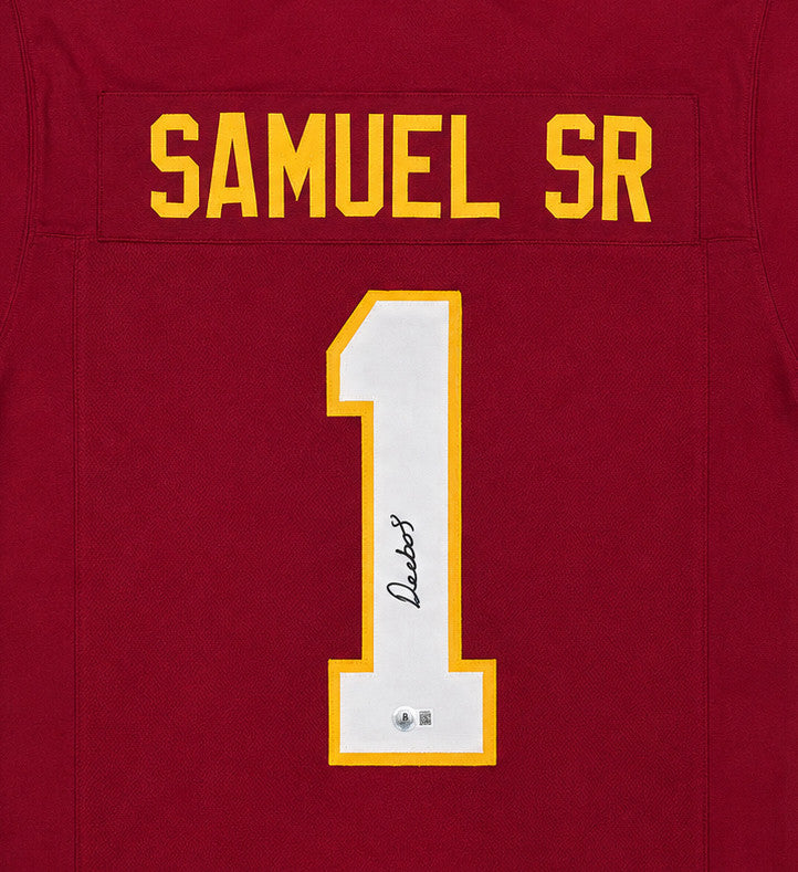 Washington Commanders Deebo Samuel Autographed Maroon Jersey Beckett BAS QR Stock #265951