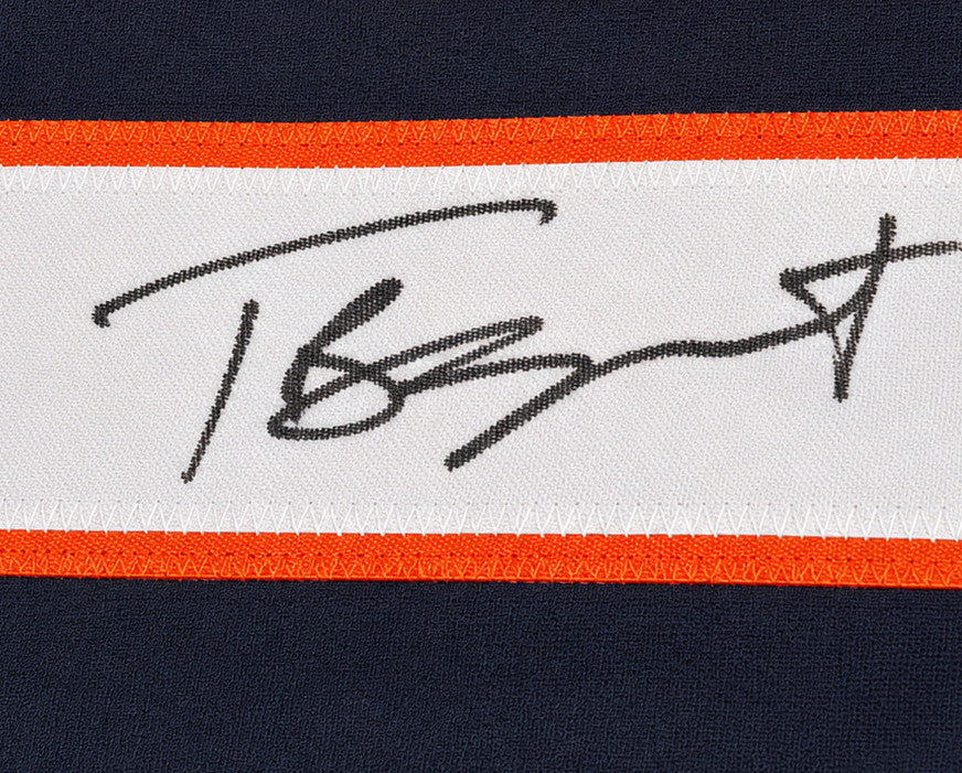 Chicago Bears Tyson Bagent Autographed Blue Jersey Beckett BAS QR Stock #265950