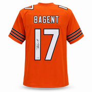 Chicago Bears Tyson Bagent Autographed Orange Jersey Beckett BAS QR Stock #265949