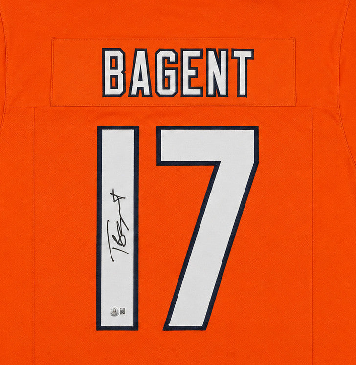 Chicago Bears Tyson Bagent Autographed Orange Jersey Beckett BAS QR Stock #265949