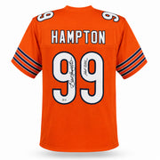 Chicago Bears Dan Hampton Autographed Orange Jersey "HOF 2002" Beckett BAS Witness Stock #265940