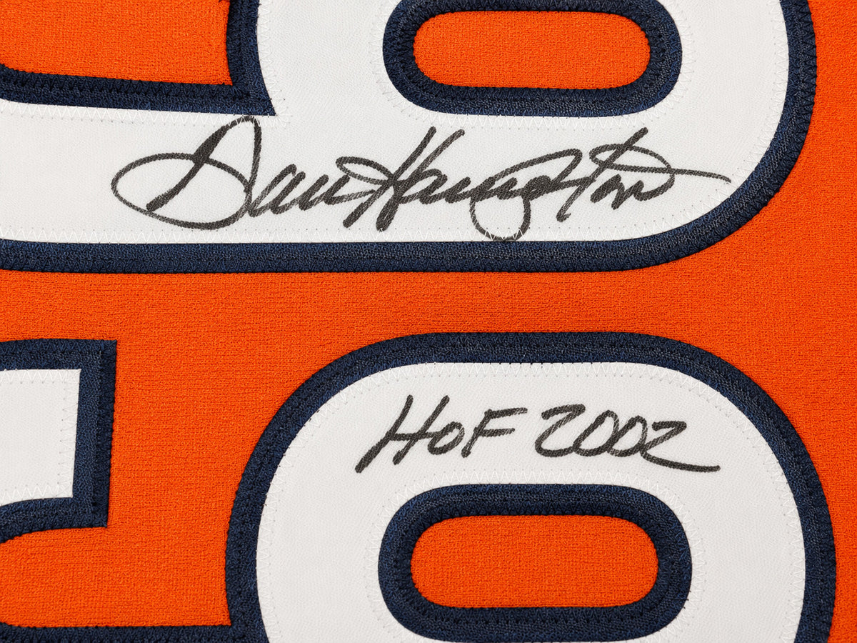 Chicago Bears Dan Hampton Autographed Orange Jersey "HOF 2002" Beckett BAS Witness Stock #265940