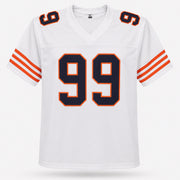 Chicago Bears Dan Hampton Autographed White Jersey "HOF 2002" Beckett BAS Witness Stock #265939