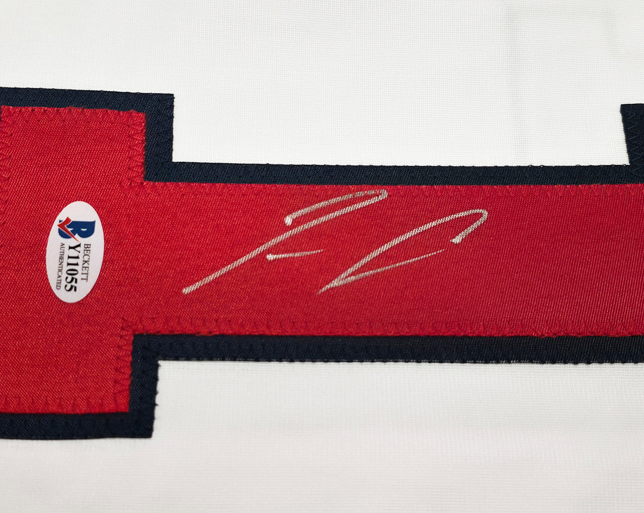 Atlanta Braves Ronald Acuna Jr. Autographed White Jersey Beckett BAS Stock #251011