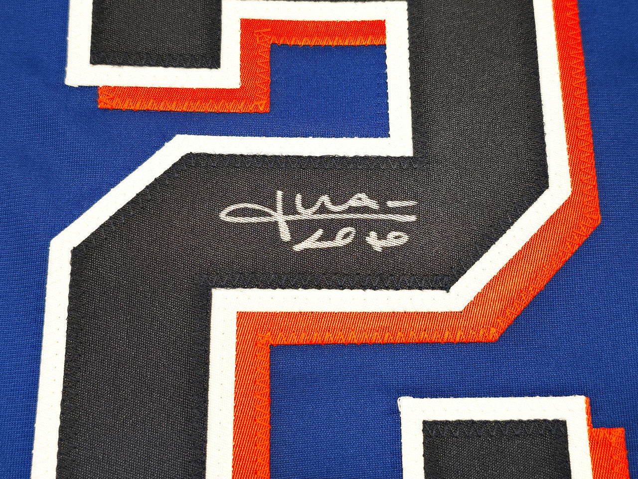 New York Mets Juan Soto Autographed Blue Jersey JSA Stock #252353