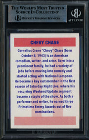 Chevy Chase Autographed 1986 Fleer Reprint Custom Trading Card Los Angeles Lakers Beckett BAS Stock #250493