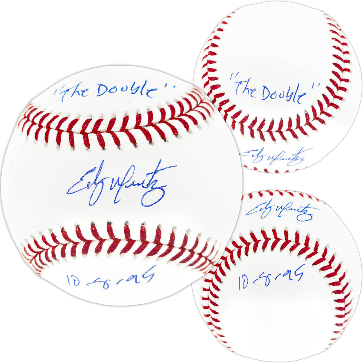 Edgar Martinez Autographed Official MLB Baseball Seattle Mariners "The Double 10-9-95" Beckett BAS Witness Stock #252424