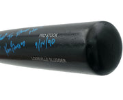 Ken Griffey Jr. & Sr. Autographed Black Louisville Slugger Pro Stock Baseball Bat Seattle Mariners "Back To Back HR 9/14/90" Beckett BAS Witness Stock #252417