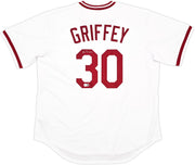 Cincinnati Reds Ken Griffey Sr. Autographed White Nike Cooperstown Collection Jersey Size XL Beckett BAS Witness Stock #252413