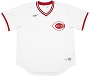 Cincinnati Reds Ken Griffey Sr. Autographed White Nike Cooperstown Collection Jersey Size XL Beckett BAS Witness Stock #252413