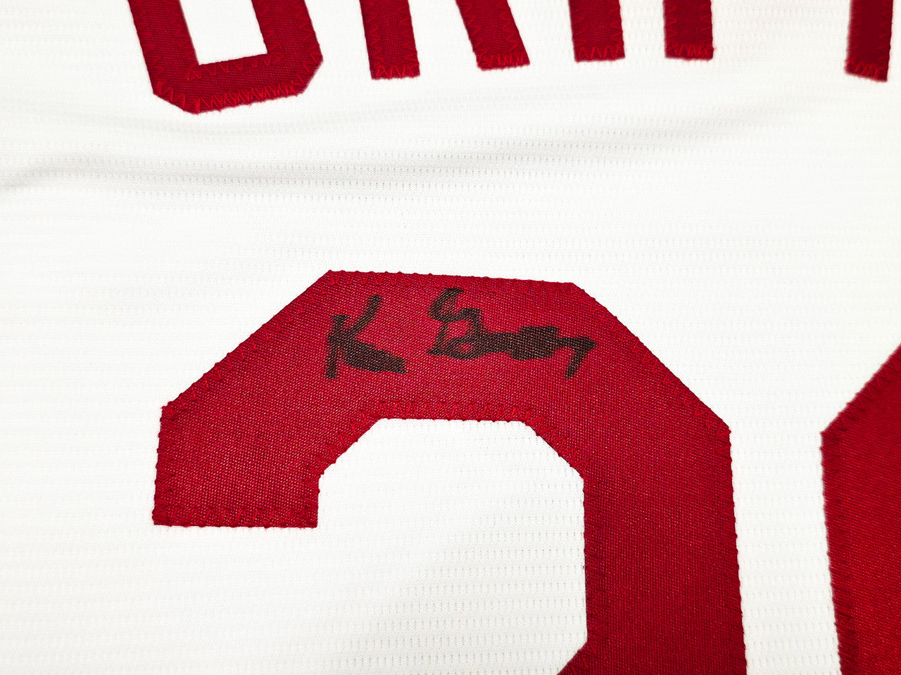 Cincinnati Reds Ken Griffey Sr. Autographed White Nike Cooperstown Collection Jersey Size Large Beckett BAS Witness Stock #252414