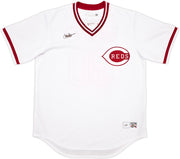 Cincinnati Reds Ken Griffey Sr. Autographed White Nike Cooperstown Collection Jersey Size Large Beckett BAS Witness Stock #252414